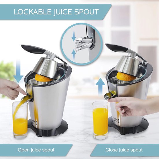 Elektrische citruspers 600W - RVS kegel voor sinaasappels en citroenen — afbeelding 3