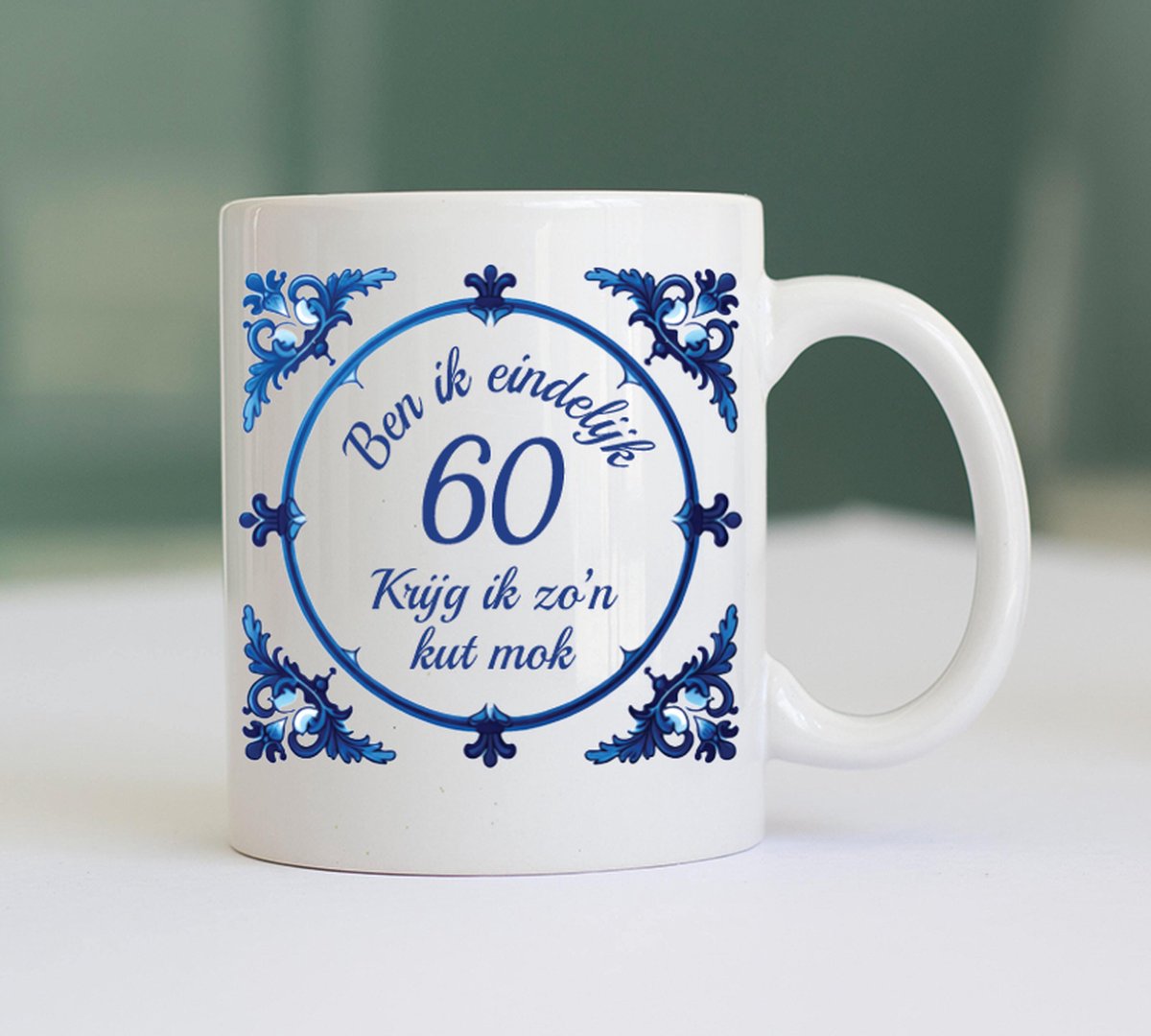Kut Mok - Eindelijk 60 Jaar - Grappige Mok - Cadeau Verjaardag - Cadeau Mok