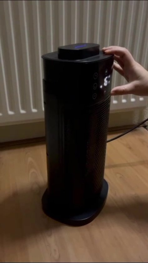 Black Friday!Homevector® Electric Heater Pro - Radiateur Soufflant - Radiant Electrique - 3 Positions - 2000W - Indication LED - Rotatif - Zwart