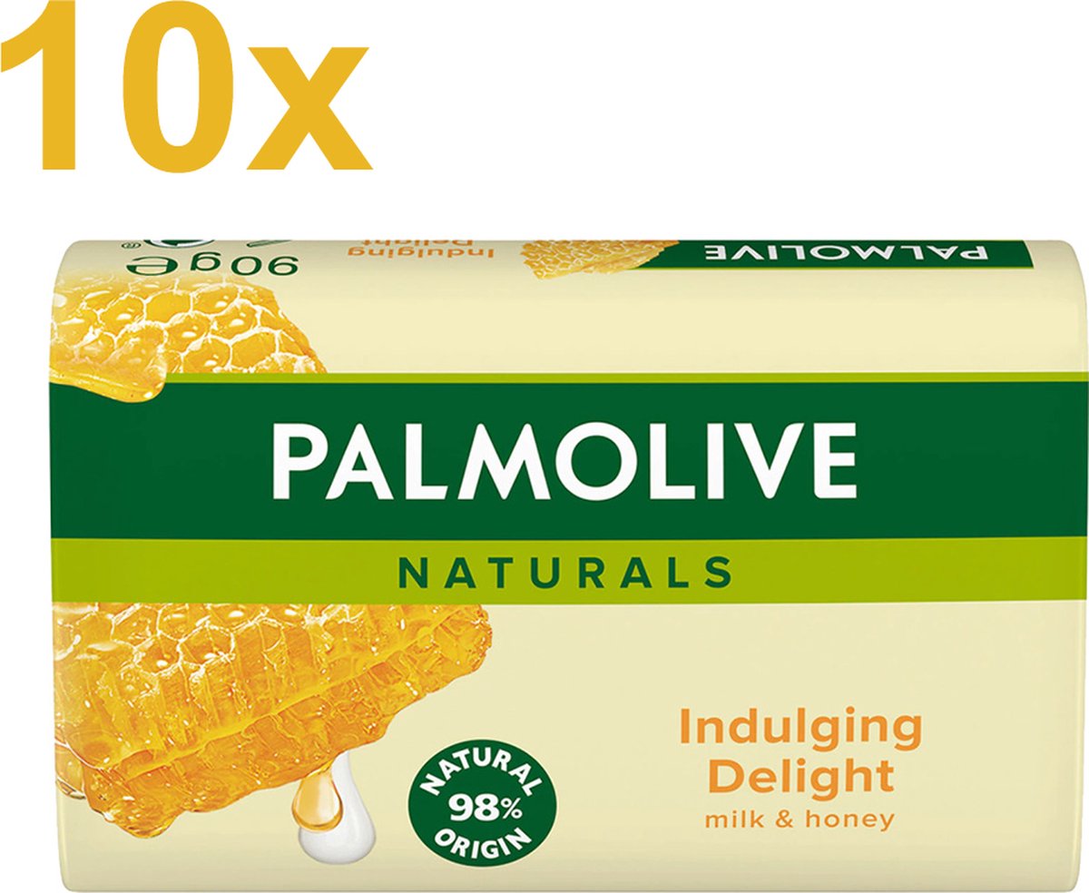 Goedkoopste Palmolive - Naturals - Indulging Delight - Honey & Milk - Zeepblok - 10x 90g - Voordeelverpakking