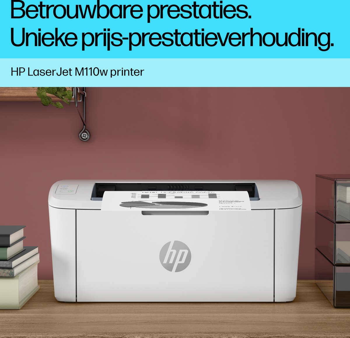HP LaserJet M110w - Laserprinter - Zwart-Wit Printer — afbeelding 3