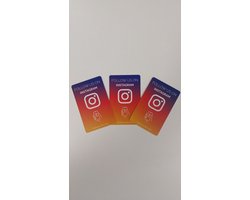3 Instagram kaarten 'Follow us' - Onze chip opent jouw Instagram pagina - NFC kaart