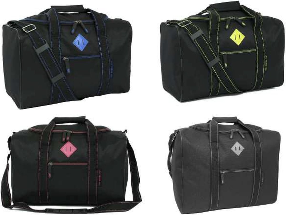 Handige reistas- Under Seat tas- Past onder een vliegtuigstoel-40x20x25 cm. Slechts 500 gram-Weekendtas-Underseat-Zwart/Grijs-Handbagage
