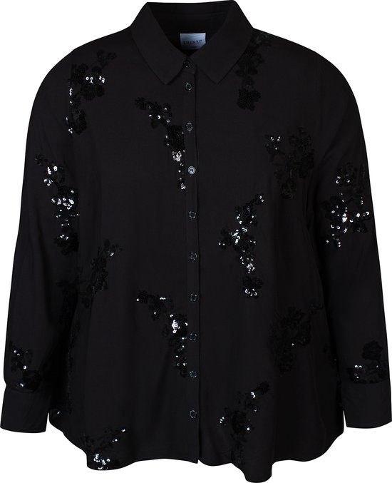Zhenzi Dusa 271 blouse zwart pailletten maat XL=54/56