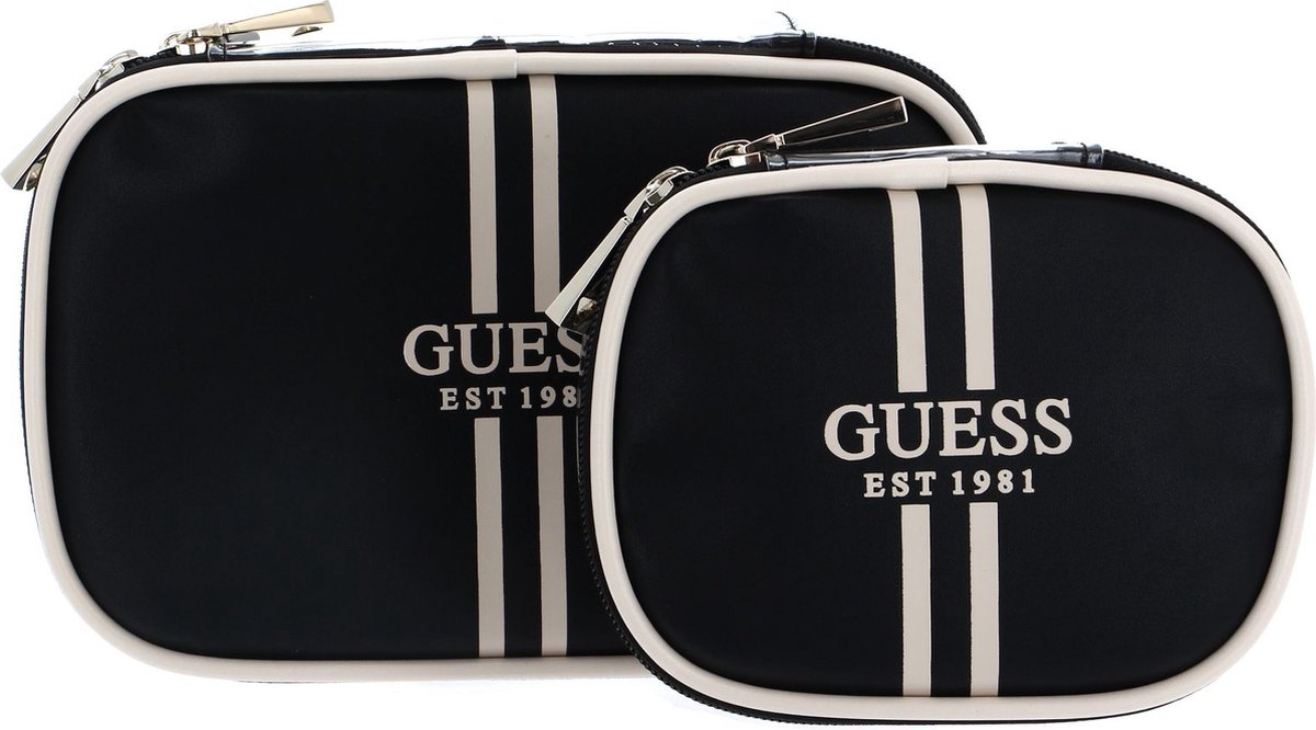 GUESS Cosmetische tas Mildred Cosmetic Case Black Zwart
