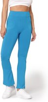 Bellivalini Dames Yogabroek - Sport - Vrijetijdsbroek - Lang - Viscose - Sportbroek - BLV-BLV50-282-YPF - Blauw - XS