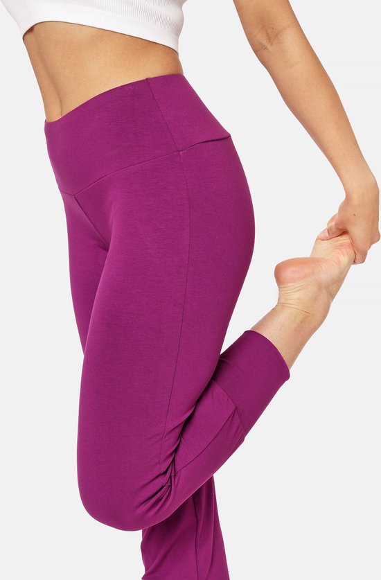 Bellivalini Dames Yogabroek - Sport - Vrijetijdsbroek - Lang - Viscose - Sportbroek - BLV-BLV50-283-YP - Fuchsia - XXL van Bellivalini — afbeelding 5