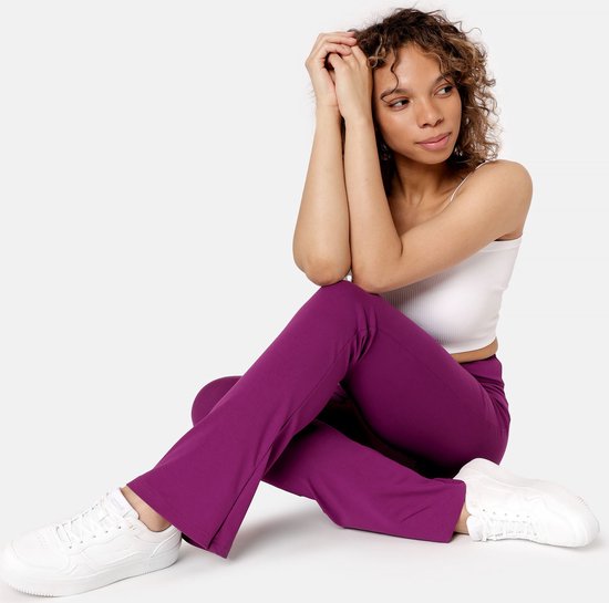 Bellivalini Dames Yogabroek - Sport - Vrijetijdsbroek - Lang - Viscose - Sportbroek - BLV-BLV50-282-YPF - Fuchsia - XS — afbeelding 3