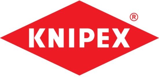 Rood ruitvormig Knipex logo met witte letters en een geregistreerd merkteken.