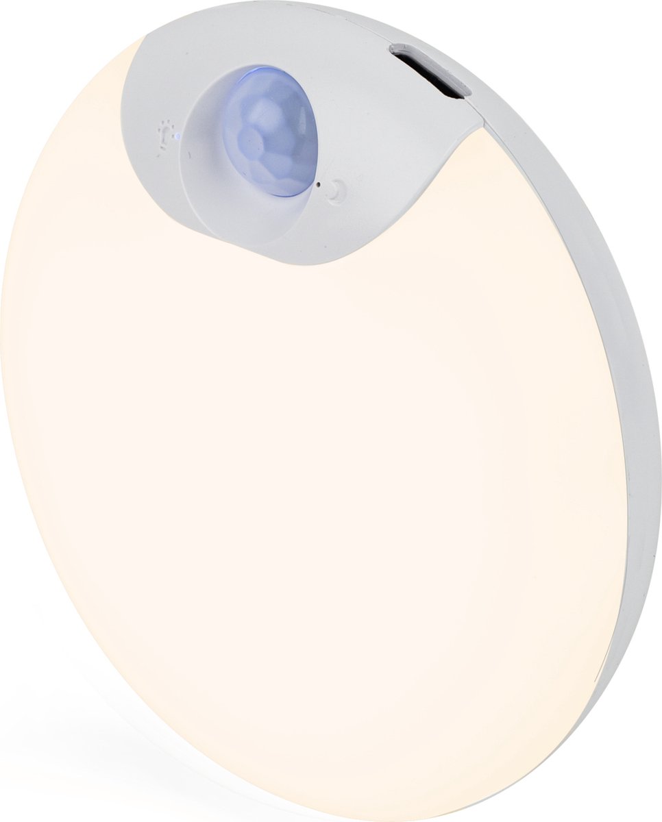 Brendz LED rond Nachtlampje Bewegingssensor, USB-C Oplaadbaar, Magnetisch, Warm Wit 3000K, Dimbaar, Kastverlichting Draadloos, Keukenverlichting, Trapverlichting