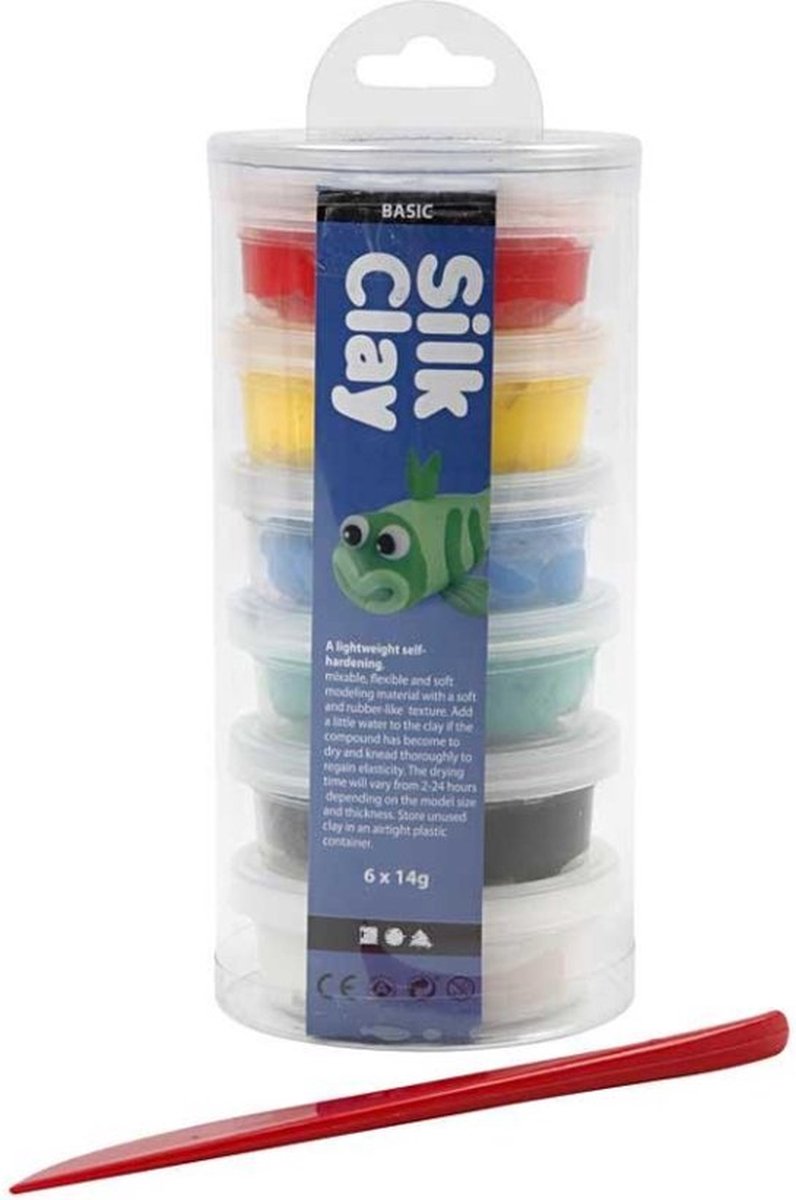 Silk Clay - Klei- Set met 6 Basis Kleuren — afbeelding 2