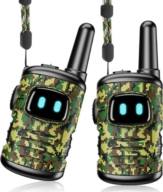 TUCHUNME Walkie Talkie Kinderen Oplaadbare Lange Afstand 2-weg Radio Speelgoed met 8 Kanalen 2 Miles Lithium Batterijen Backl aanbieding bij Amazon