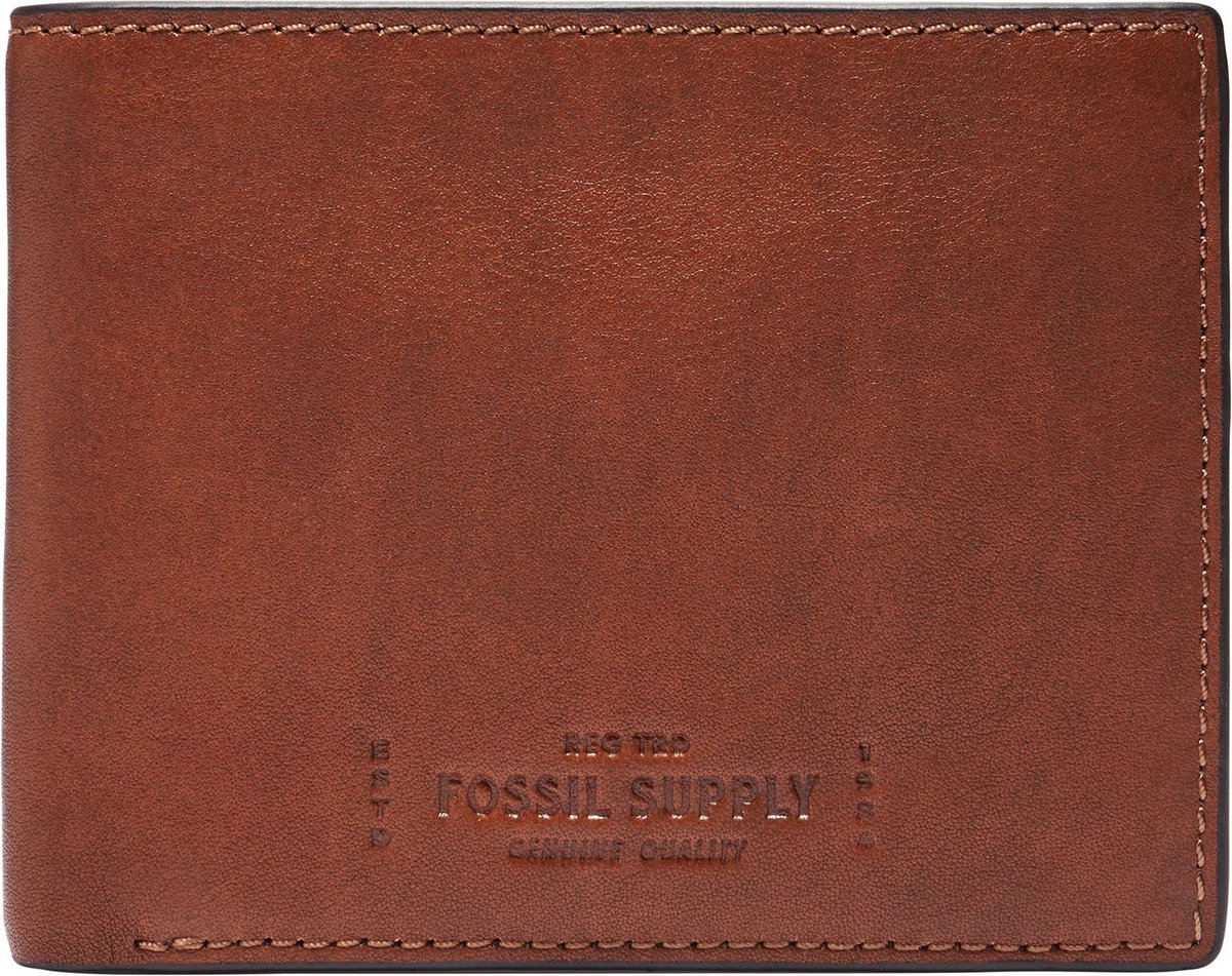 FOSSIL Portemonnee Gregg Bifold Medium Brown Bruine