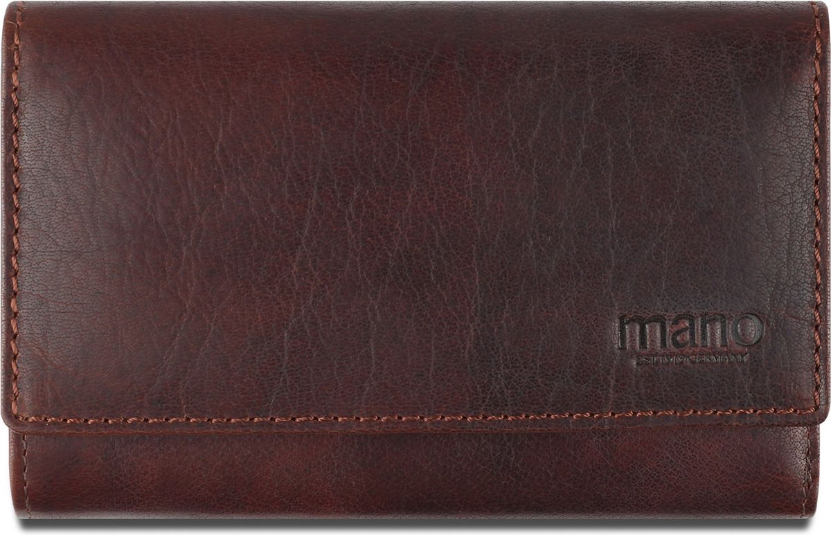 mano Leren Portemonnee Don Simon Ladies Zip Wallet Brown Bruine