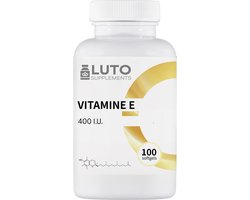 Vitamine E 400 I.U. - 269mg D-alfa-tocoferol - Premium: Natuurlijke Vitamine E uit Zonnebloemen - hoog gedoseerd - 100 softgels - Luto Supplements