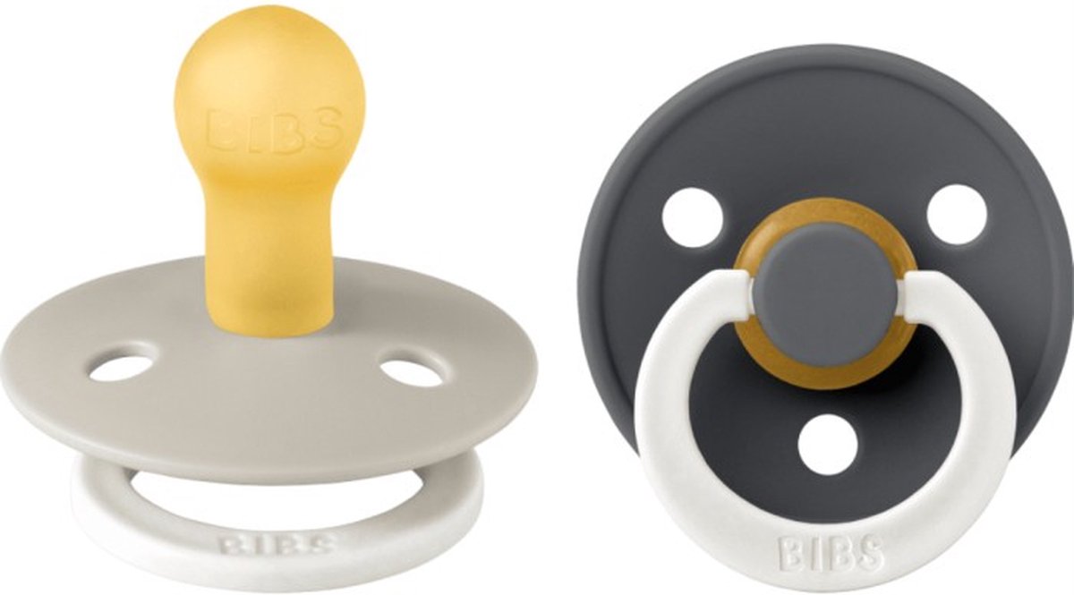 Goedkoopste Bibs Sand/Iron Glow in the Dark 6-18 mnd 2 Stuks Fopspeen 120456