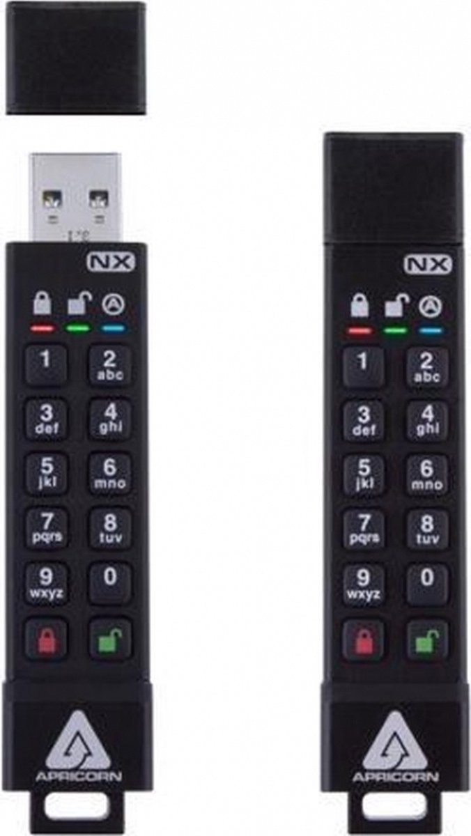 Apricorn ASK3-NX 64GB Robuuste beveiligde USB-stick met Pincode