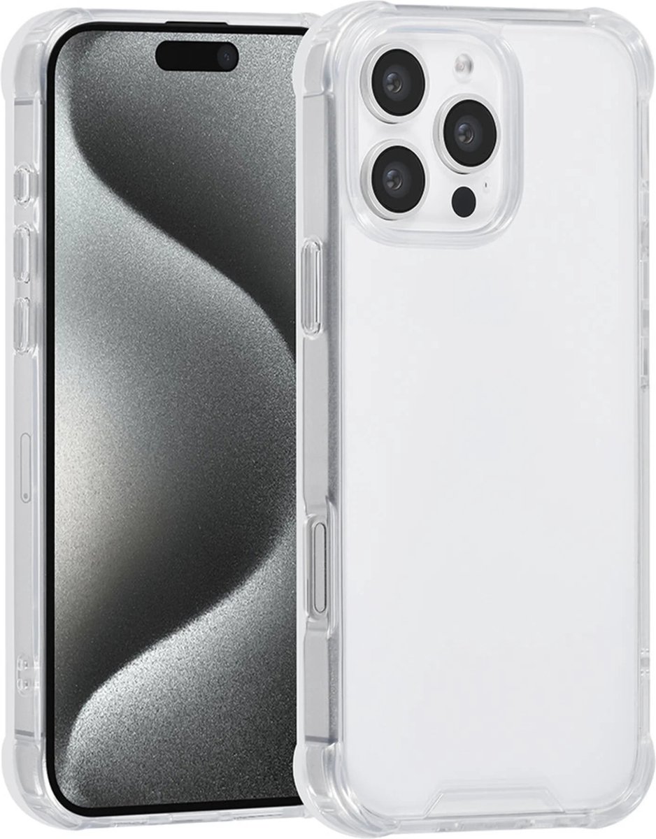 TUNIQ iPhone 16 Pro Max Backcover hoesje - Transparant - Antishock