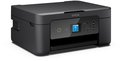 Zwarte Epson alles-in-één printer, schuin van voren gezien, met bedieningspaneel en papieruitvoer.