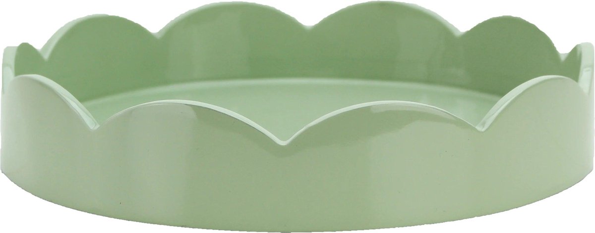 Addison Ross - Dienblad Sage Sint-jakobsschelp rond 20cm - Serveerplateaus