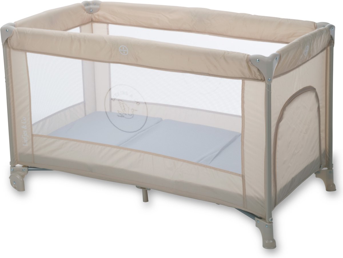 Bol.com Liefjes & Co Luna Campingbedje - Reisbedje - 120 x 60 cm - Beige aanbieding