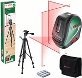 Bol.com Bosch UniversalLevel 3 Set - Kruislijnlaser - Loodpunt boven en onder - Inclusief Statief - Opbergetui - Batterijen aanbieding