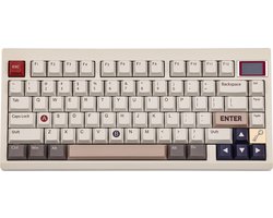 EPOMAKER TH80 Pro V2 – Wit – Mechanisch Draadloos Toetsenbord – 75% – QWERTY – Mechanical Keyboard met Mini Scherm – Wisteria Linear