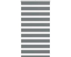 vidaXL - Zebra - rolgordijn - 90x100 - cm - stofbreedte - 85,9 - cm - donkergrijs