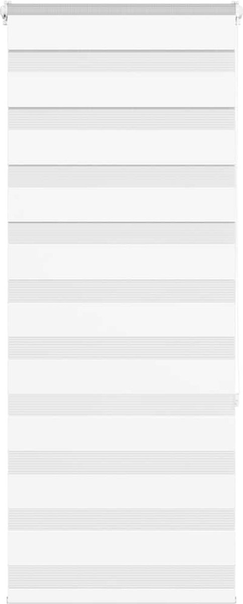 vidaXL - Zebra - rolgordijn - 55x150 - cm - stofbreedte - 50,9 - cm - polyester - wit