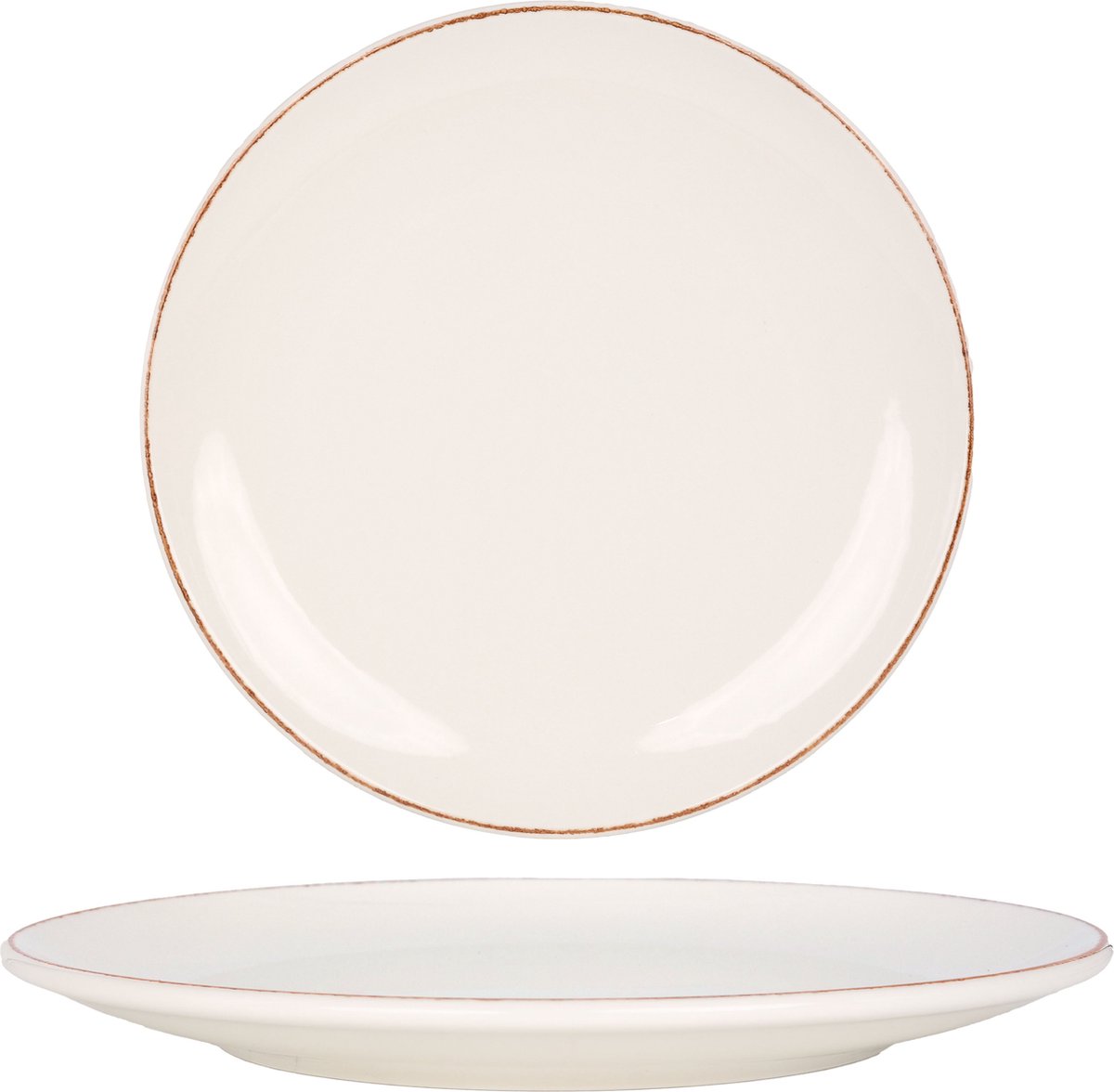 Bonna Dinerbord - Retro - Porselein - 27 cm - set van 6