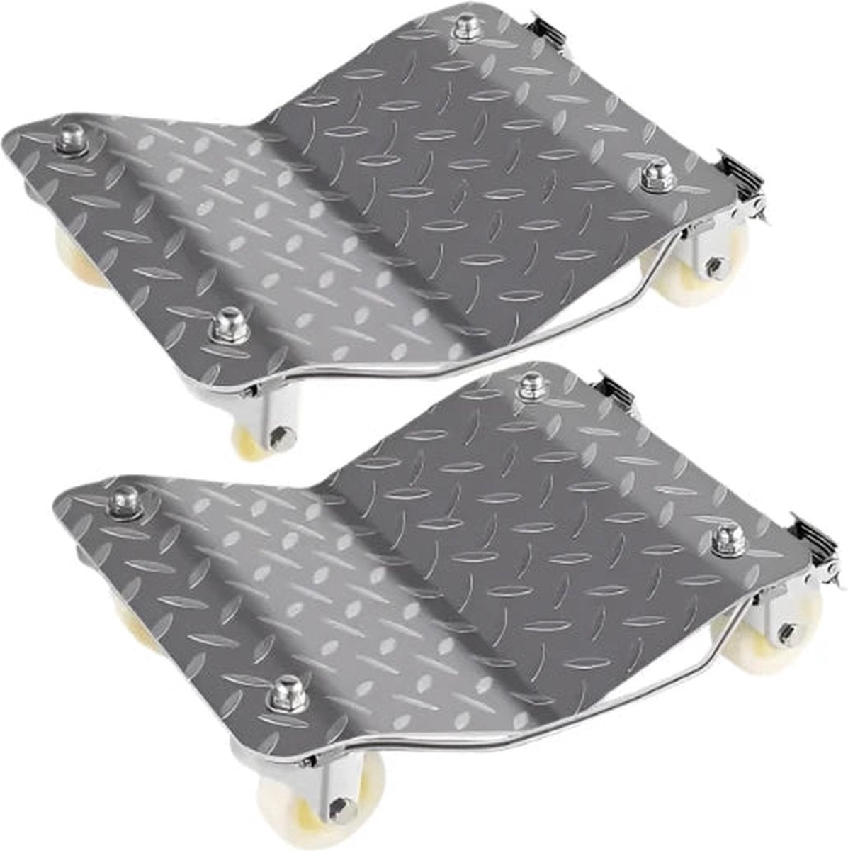 Vevor - Hand Trailer Boat - Vehicle Positioning Wheel Dollies - Tire Car Wheel Dollies - Vehicle Skates - Van Positioning Garage Jac - 2Pcs - 1500 Lbs Gewichtscapaciteit Auto Repair Mover - Zilver