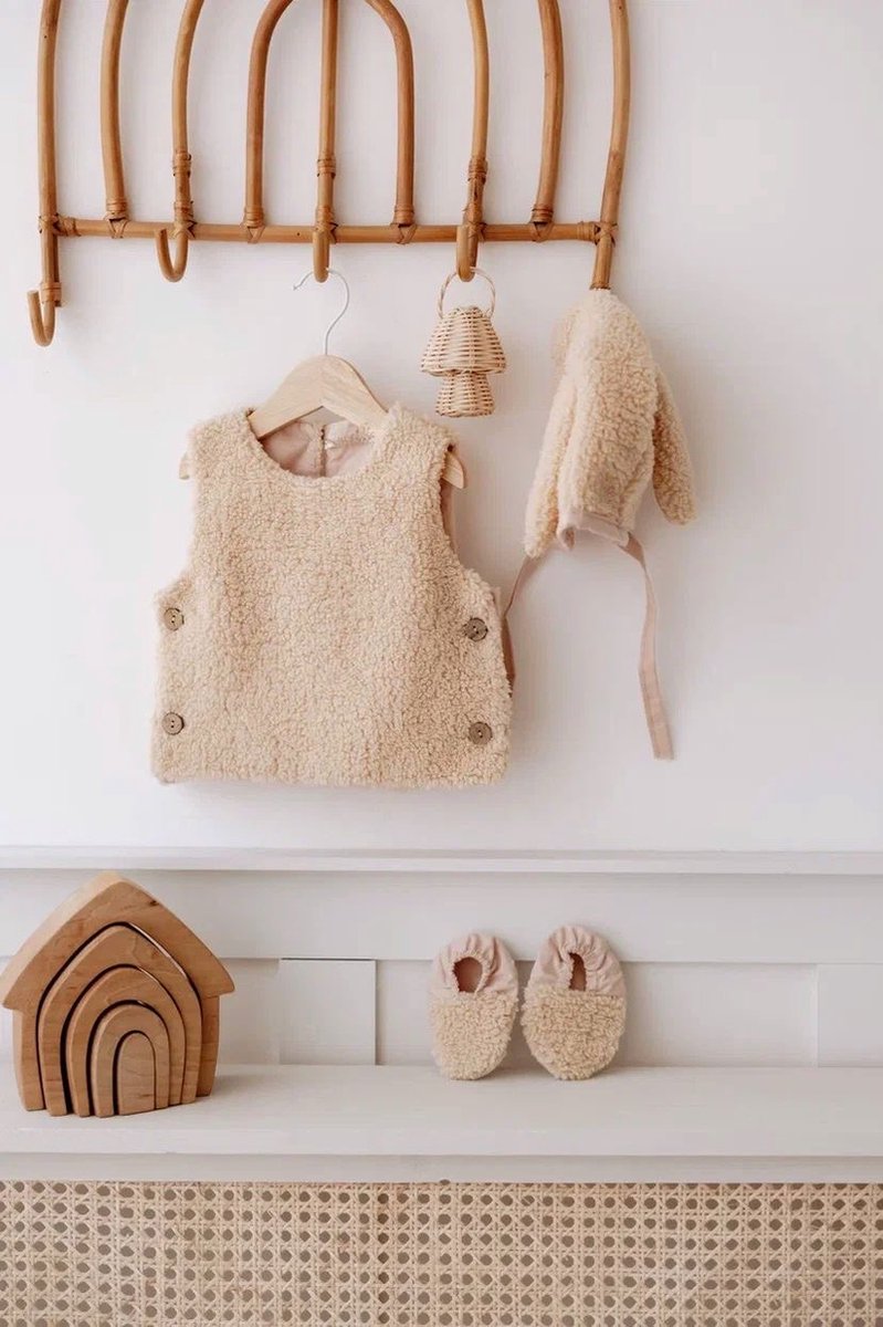 Goedkoopste Driedelige Teddy kledingset - Baby/ Kind - Beige