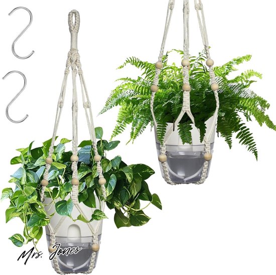Lunriwis 2 Stuks Macramé Hangende Plantenbak, Bloempot In Boheemse Stijl 35 Inch Patiodecoratie Hangende Plantenmand Hangende Bloemenmand Voor Binnen En Buiten Op Het Balkon Lunriwis 2 Stuks Macramé Hangende Plantenbak, Bloempot In Boheemse Stijl 35 Inch Patiodecoratie Hangende Plantenmand Hangende Bloemenmand Voor Binnen En Buiten Op Het Balkon