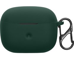 kwmobile housse pour étui pour écouteurs - convient pour Bowers & Wilkins Pi8 - Housse de protection Trendy pour écouteurs sans fil en vert foncé