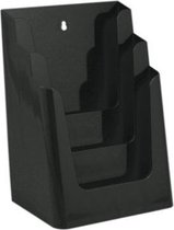 Folderdisplay 3 vaks A4 Zwart