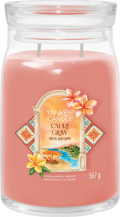 Yankee Candle - Capri Glow Large Jar Geurkaars - 90 branduren - twee lonten