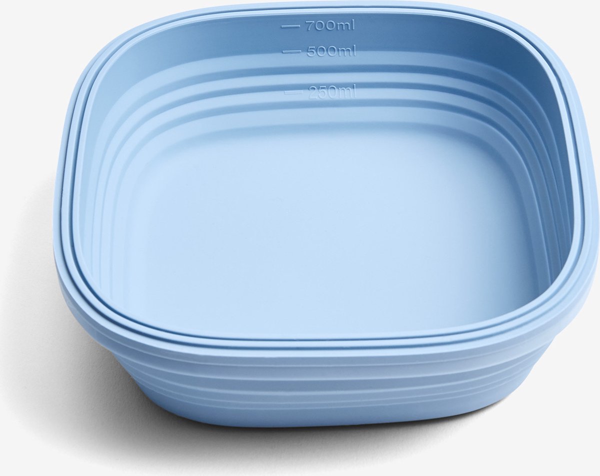Stojo - Junior Lunchbox 700 ml Steel - Siliconen - Blauw -