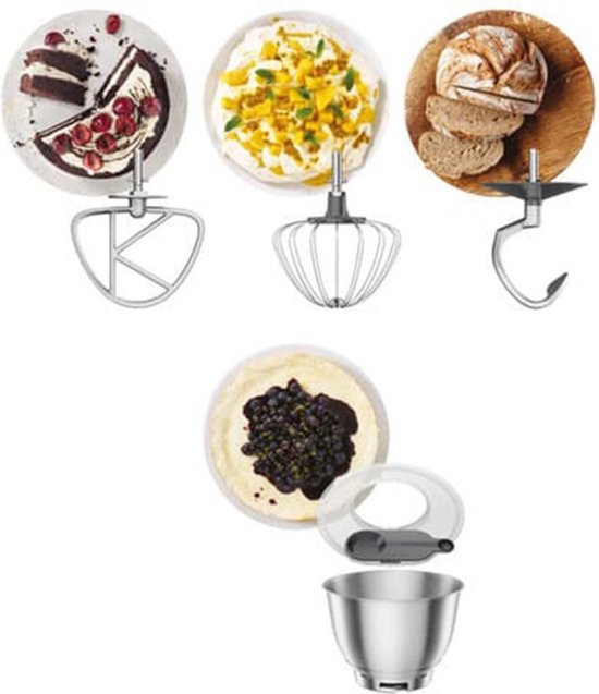 Robot culinaire Kenwood GO KZM35.000RD - Rose - Bol mélangeur 4L - Poignée pour un déplacement facile - Robot culinaire compact - Ranger dans un placard ou un tiroir de cuisine - [pièce collection GO]