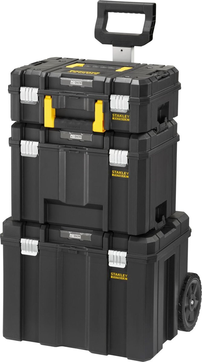 Produktbild von Stanley FatMax Pro-Stack Roll-Cart – 360° Rollen, 100 Kg Traglast, Kompatibel Mit Tstak & Pro-Stack