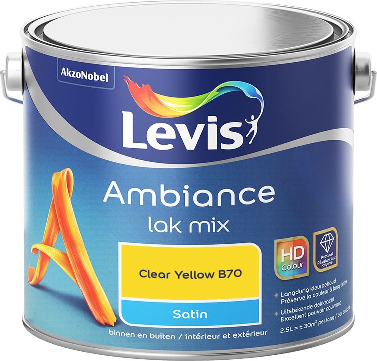 Levis - Ambiance Lak Satin Mix - Clear Yellow B70 - Mengverf - 2,5 L