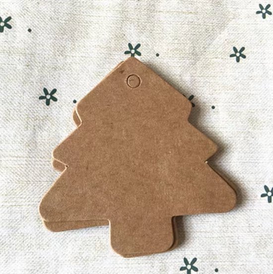 Cadeaulabels, kraftpapier, etiketten, 100 stuks, hangetiketten