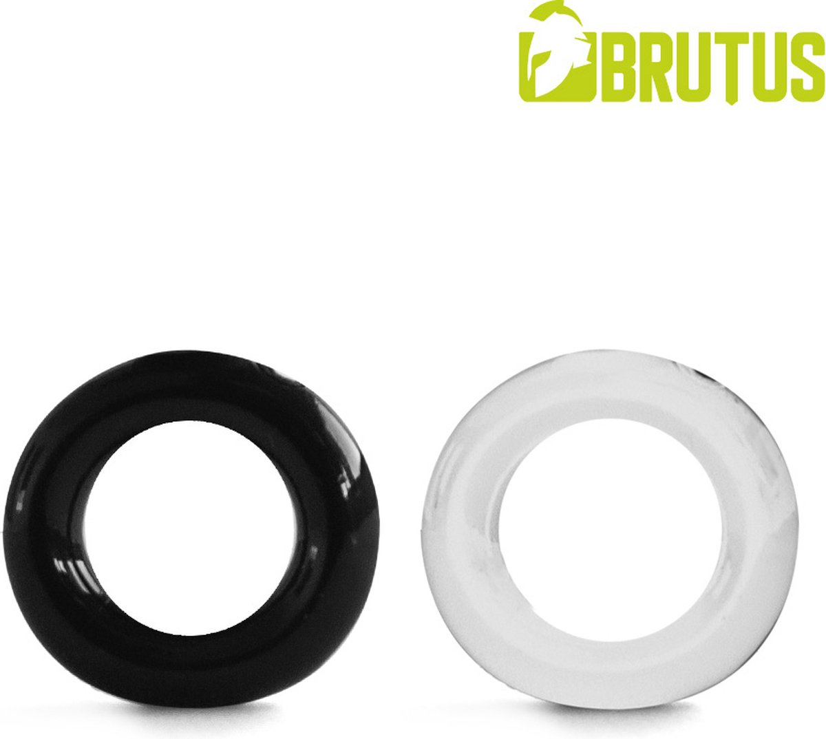 Goedkoopste Brutus - Elastico - Rekbare Cockringen Set - Transparant/Zwart