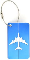 Reislabel | Kofferlabel | Bagagelabel | Aluminium | BLAUW