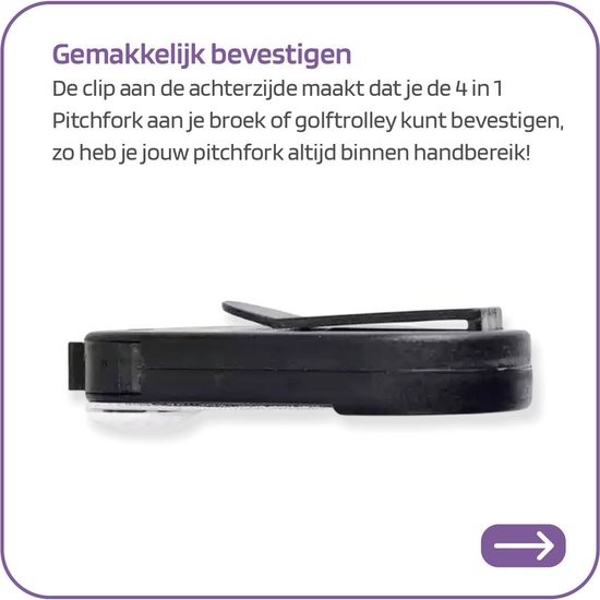 Pitchfork Golf Accessoires - 4 in 1 - Score teller - Borstel - Marker van inStone — afbeelding 5