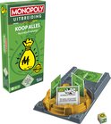 Monopoly Uitbreiding Koop Alles doos en spelonderdelen met een dobbelsteen.
