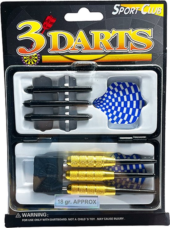 3x Dartpijl - 3 stuks staal dartpijlen incl. darts shafts en opbergdoos- 16CM 20gram - darten - darts van Shot! — afbeelding 4