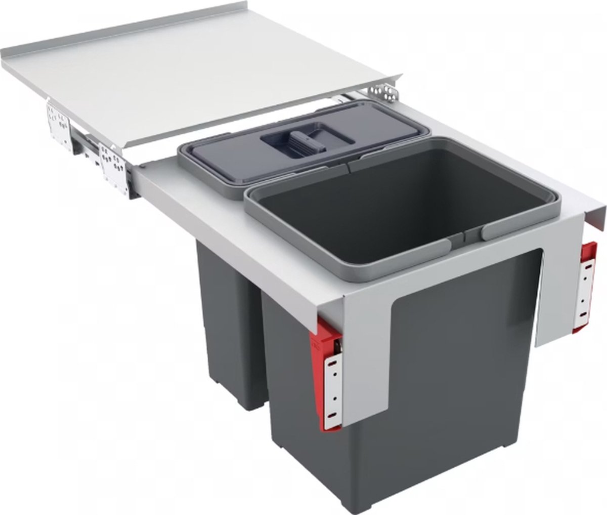 Franke Sorter Garbo 45-2 inbouw afvalsysteem 1 x 12 en 1 x 18 Liter afvalbak 1210200692