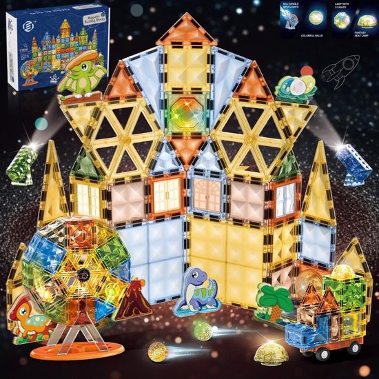 Equivera Magnetische Knikkerbaan - Magnetische Knikkerbaan - Magnetische Bouwstenen - Magnetisch Speelgoed - Educatief Speelgoed - Constructie Speelgoed - Montessori Speelgoed
