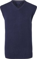 Casa Moda heren spencer katoen - V-hals - donkerblauw -  Maat XL