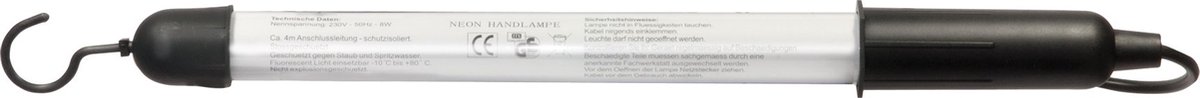 SW-Stahl S9710 werkplaatslamp 230V met ballast in handvat, CE geïsoleerd, 50 Hz, 5 m kabellengte